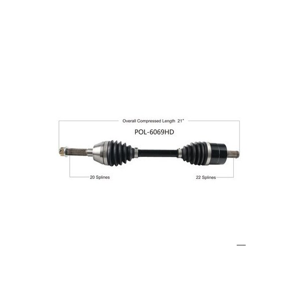 Wide Open Heavy Duty CV Axle for POL HD FRONT L/R SPORTSMAN 450/500/700/800 06 POL-6069HD - main